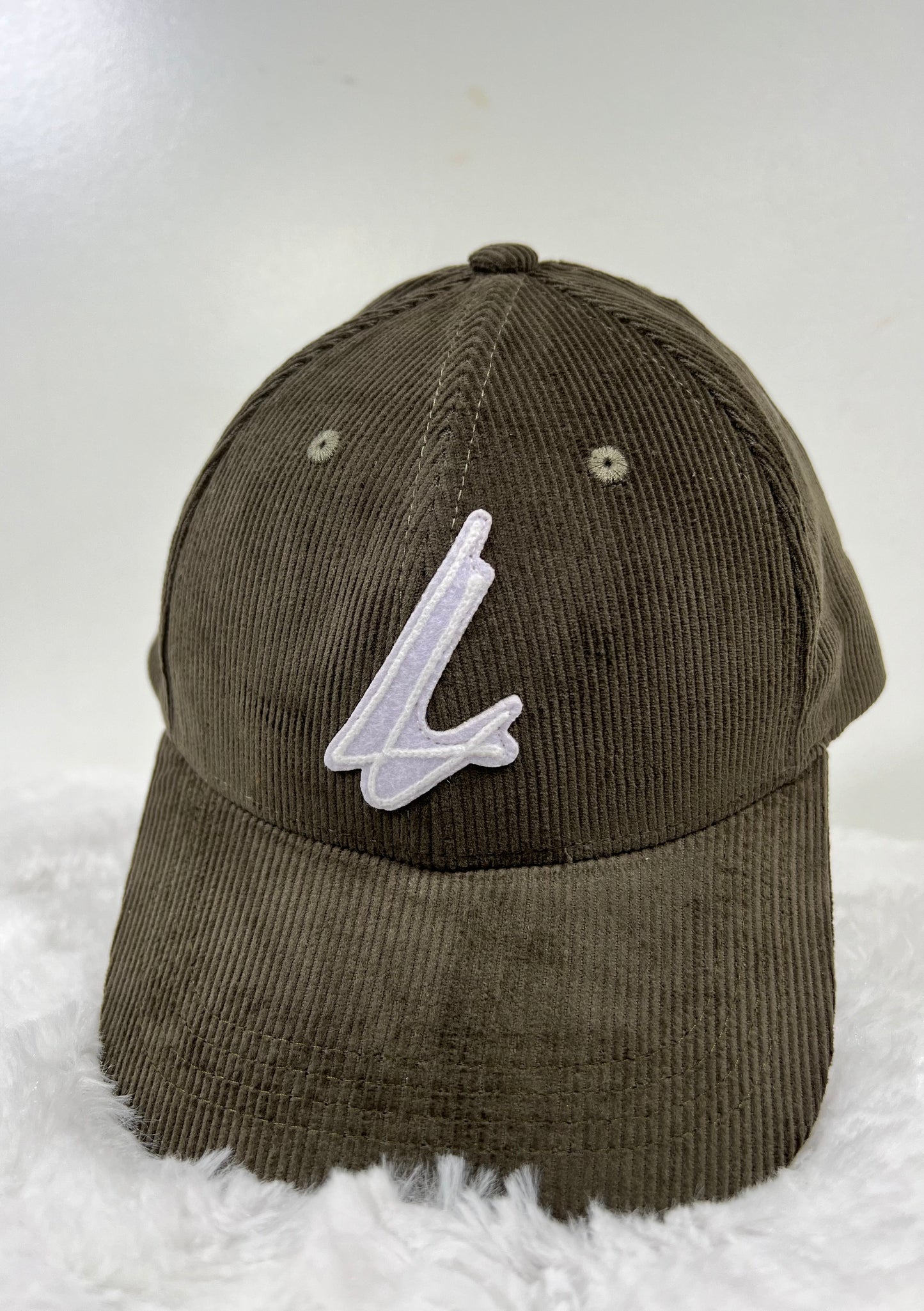 Olive Corduroy Cap