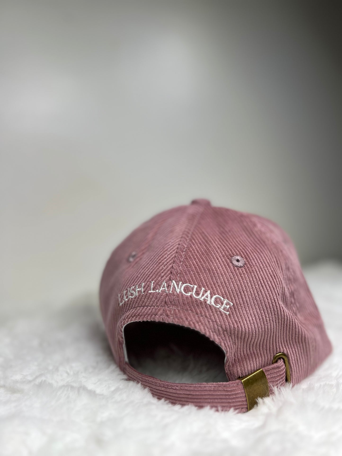 Pink Corduroy Cap